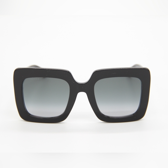 NEW GUCCI GG0328S 001 BLACK OVERSIZED SQUARE WOMEN SUNGLASSES - Picture 3 of 11